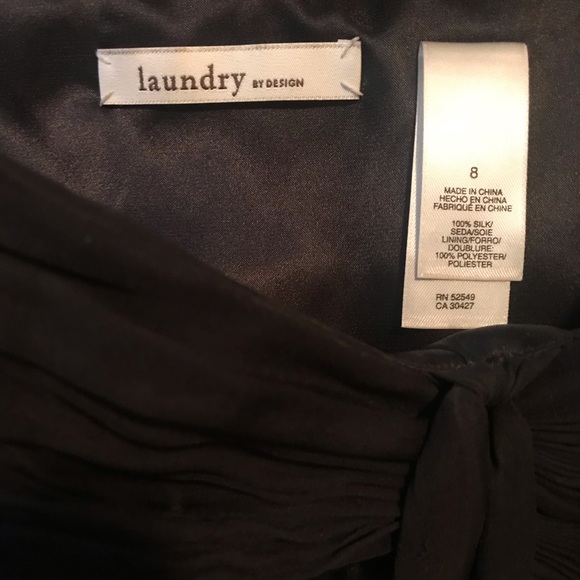 Laundry by Design black silk strapless dress - Picture 4 of 8